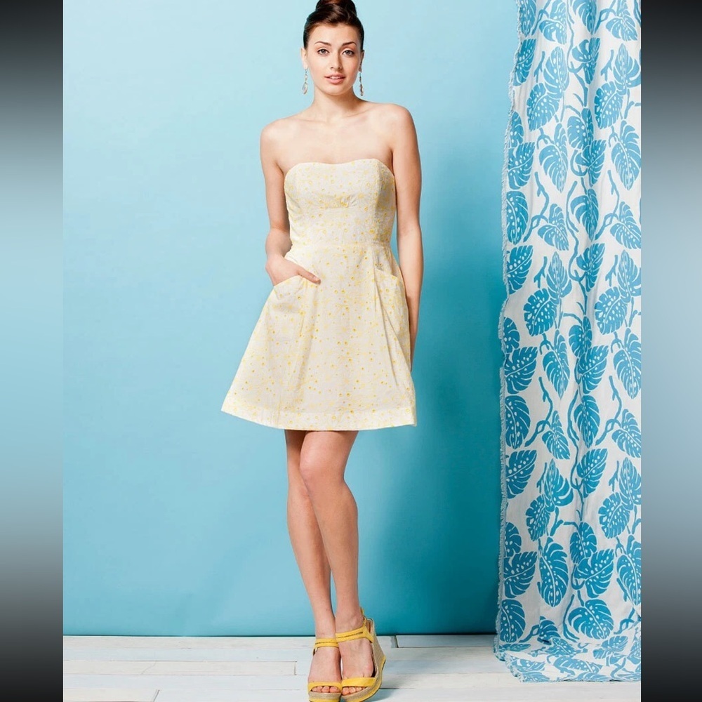 Lilly Pulitzer Blossom Dandelion Embroidered Eyelet Dress Size 2